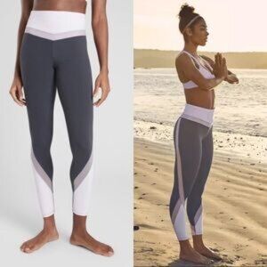 Athleta Elevation Powervita Colorblock 7/8 Leggings. Spring Night. Size XS